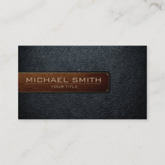 Professional Black Leather Look Business Card
