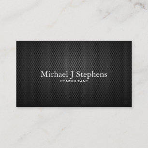 Professional Black Minimalist Contact Icons Business Card