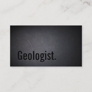 Professional Black Minimalist Geologist Business Card