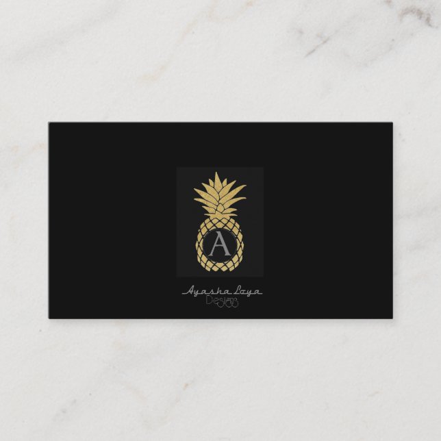 Professional Black Modern Custom Personalise Business Card (Front)