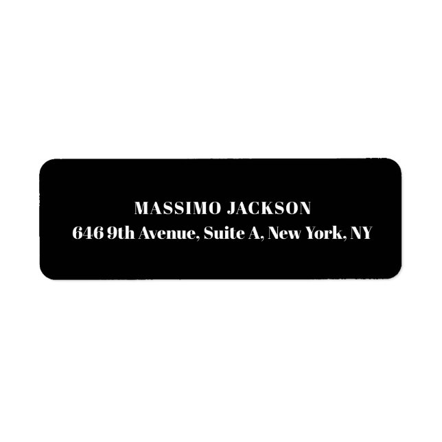 Professional black modern minimalist add name (Front)