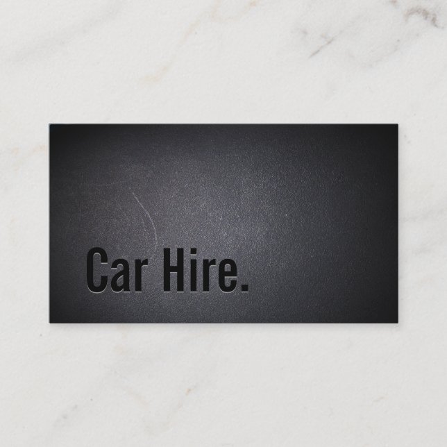 Professional Black Out Car Hire Business Card (Front)