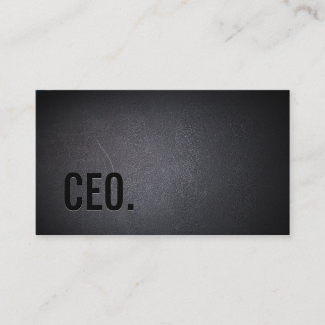 Professional Black Out CEO Business Card (Front)