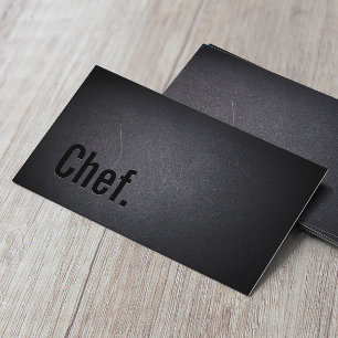 Professional Black Out Chef Business Card