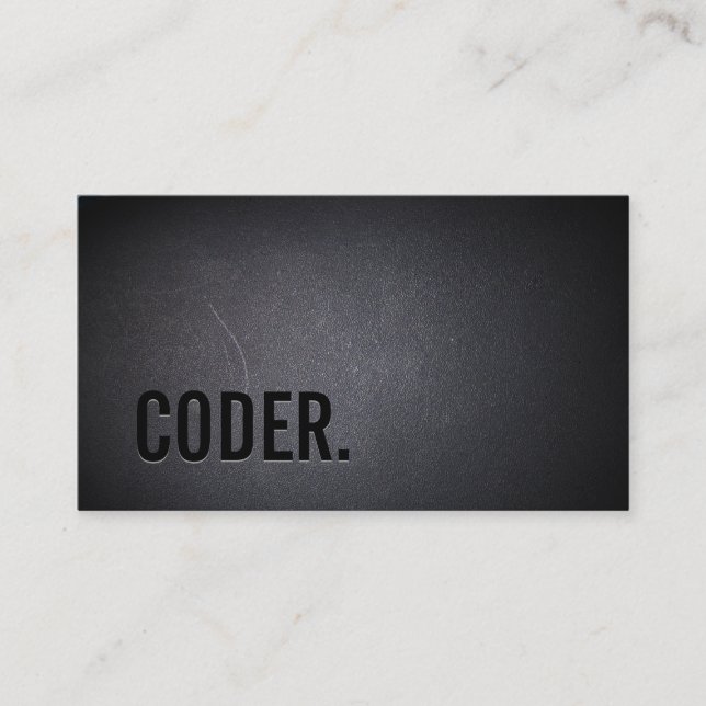 Professional Black Out Coder Business Card (Front)