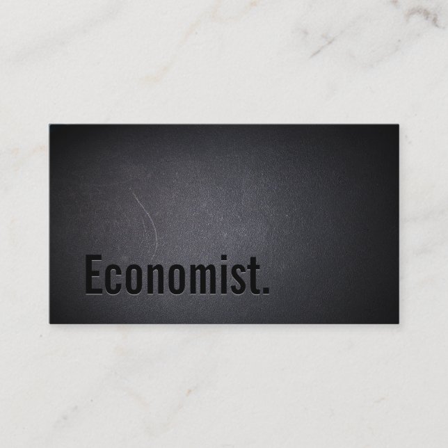 Professional Black Out Economist Business Card (Front)