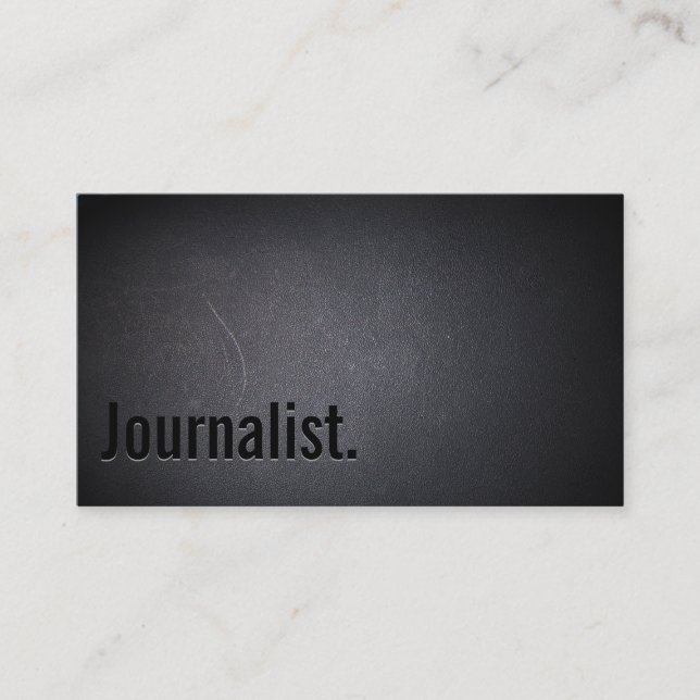 Professional Black Out Journalist Business Card (Front)
