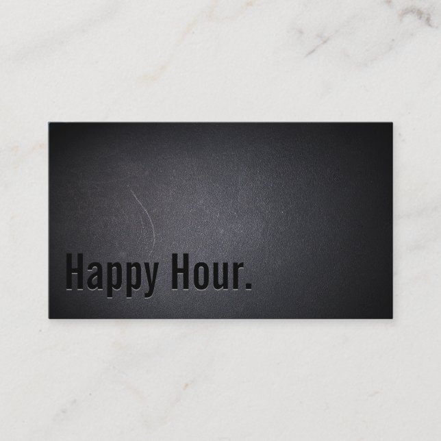 Professional Black Out Liquor Bar Business Card (Front)