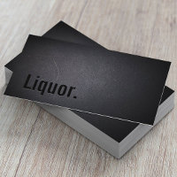 Professional Black Out Liquor Business Card