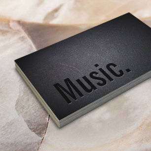 Professional Black Out Music Business Card