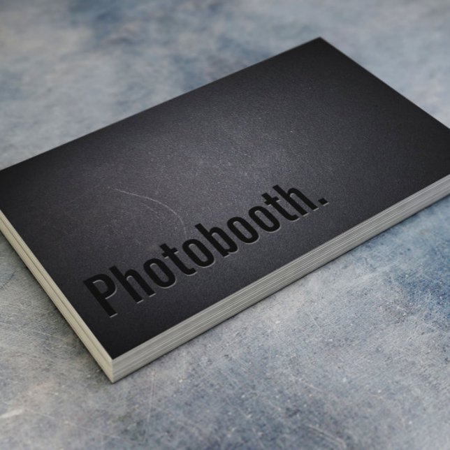 Professional Black Out Photo Booth Business Card (Creator Uploaded)