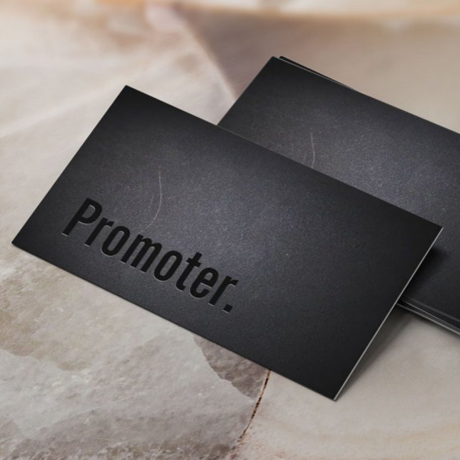 Professional Black Out Promoter Business Card (Creator Uploaded)