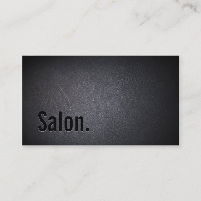 Professional Black Out Salon Business Card (Front)