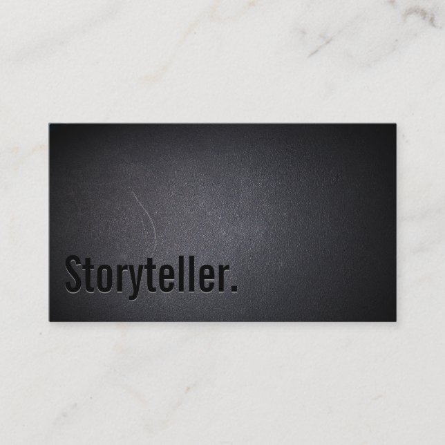 Professional Black Out Storyteller Business Card (Front)