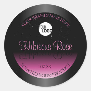 Professional Black Pink Product Label Glitter Logo