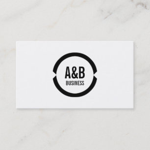 Professional Black Ring Bartender Business Card