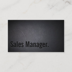 Professional Black Sales Manager Minimalist Business Card
