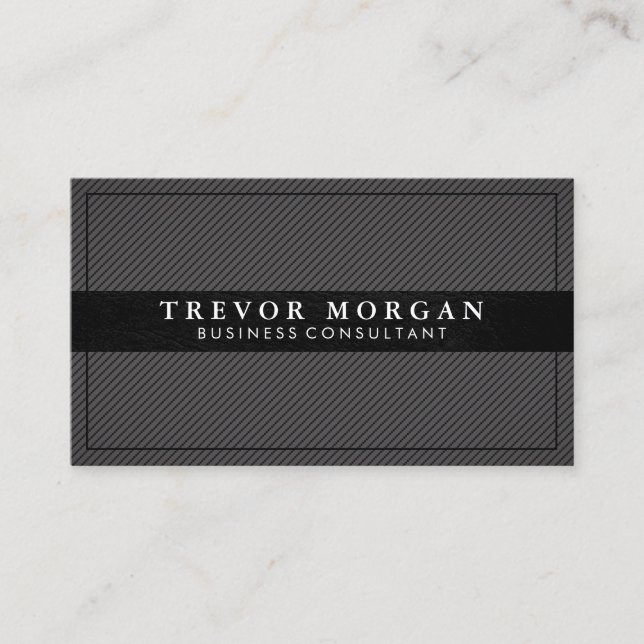 Professional Black Stripes Business Card (Front)