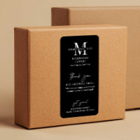 Professional Black Thank You Monogrammed Box Seal