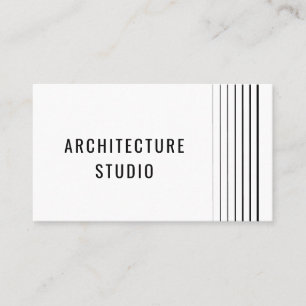 Professional black white architect designer modern business card