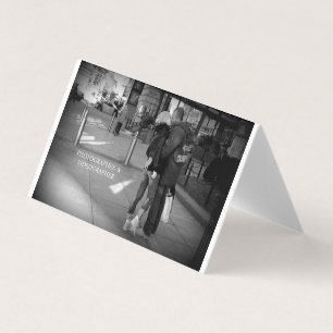 Professional Black & White Folded Business Card