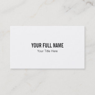 Professional Black & White Minimalist Business Card