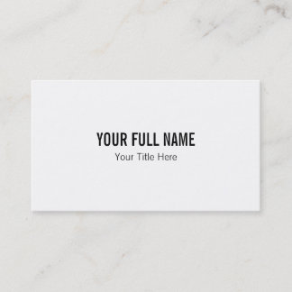 Professional Black & White Minimalist Business Card