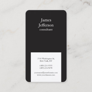 Professional Black & White Modern Stylish Trendy Business Card