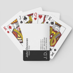 professional black/white (monogrammed) playing cards