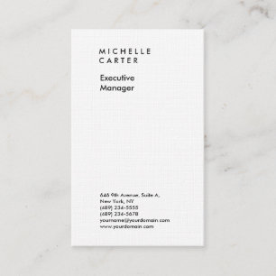 Professional black & white plain minimalist modern business card