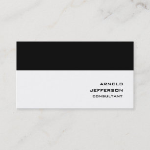 Professional Black White Stripes Trendy Style Business Card