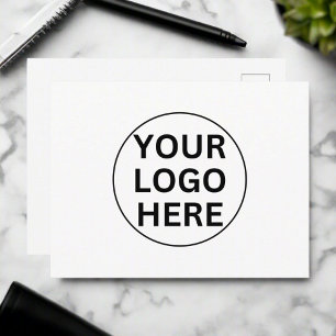 Professional Black & White Thank You Note Postcard
