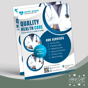 Professional Blue Health Medical Care Business Flyer