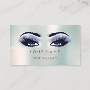 Professional Blue Makeup Minimal Silk Eyelash Business Card