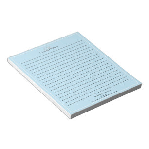 Professional Blue Minimalist Lined Notepad