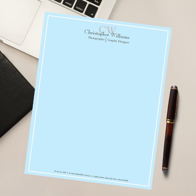 Professional Blue Minimalist Notepad (Creator Uploaded)