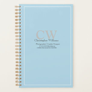 Professional Blue Minimalist Planner