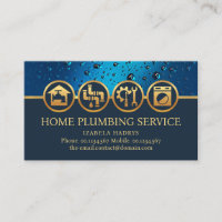 Professional Blue Water Drops Plumbing