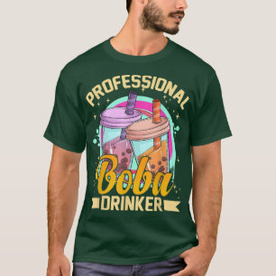 Professional Boba Drinker Funny Bubble Tea & Milk T-Shirt