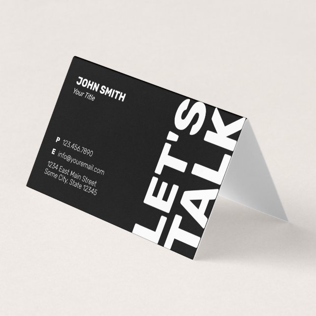 Professional Bold Minimalist Modern Business Card (Front)
