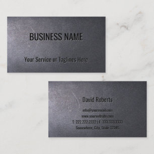 Professional Bold Text Dark Texture Business Card
