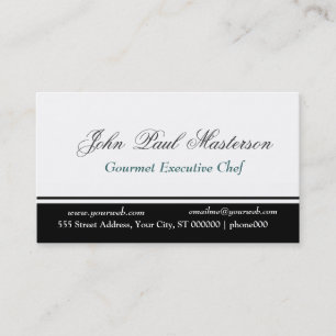 Professional  Border Sharp Black White Design Business Card