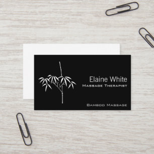 Professional Botanical Bamboo Illustration Business Card
