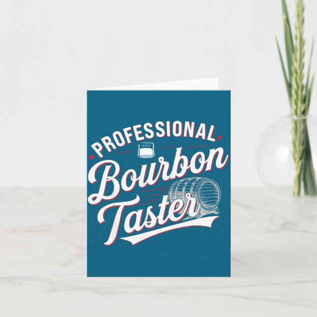 Professional Bourbon Taster Funny Drinking Whiskey Card (Front)