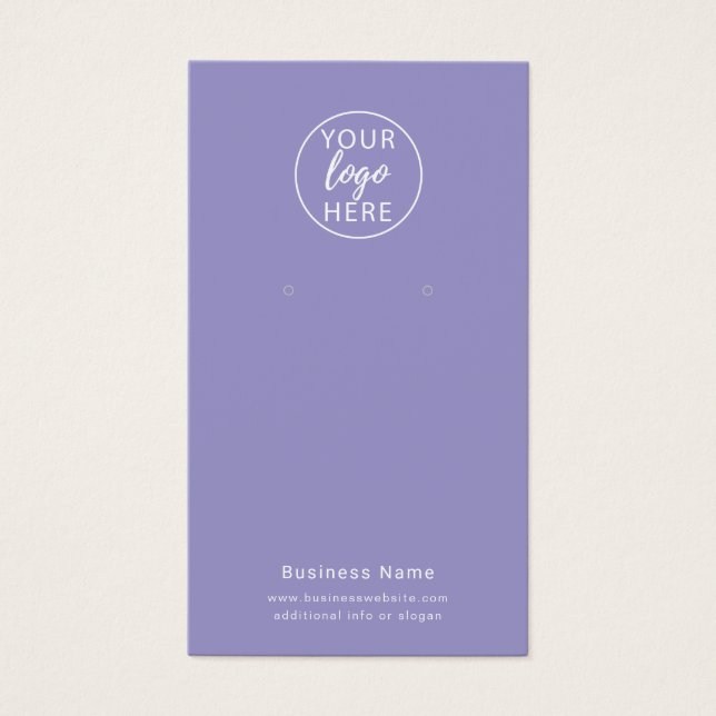 Professional Boutique Marketing Earring Card (Front)