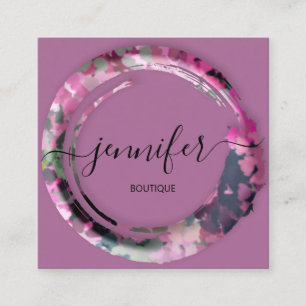 Professional Boutique Mimetic Camouflage Military Square Business Card