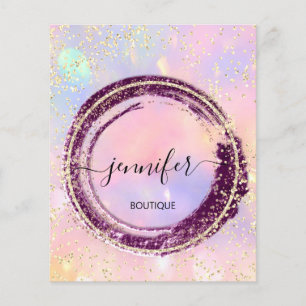 Professional Boutique Shop Glitter Holograph Jessy Flyer