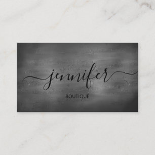 Professional Boutique Shop Grey Minimal Grunge  Business Card