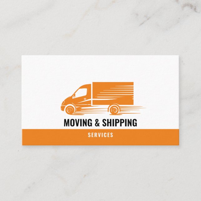 Professional Box Truck Moving Delivery Services  Business Card (Front)