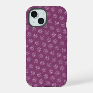 Professional Brand Pattern Logo Berry Purple iPhone 15 Case